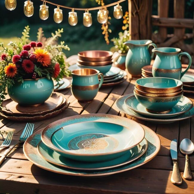 Kreatywne połączenia wzorów w zastawie stołowej