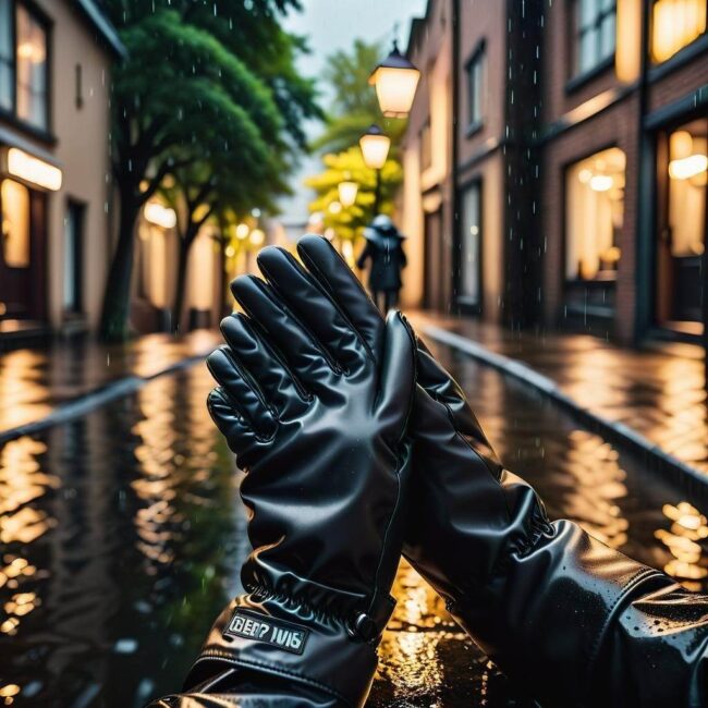 Rękawiczki przeciwdeszczowe na plażę