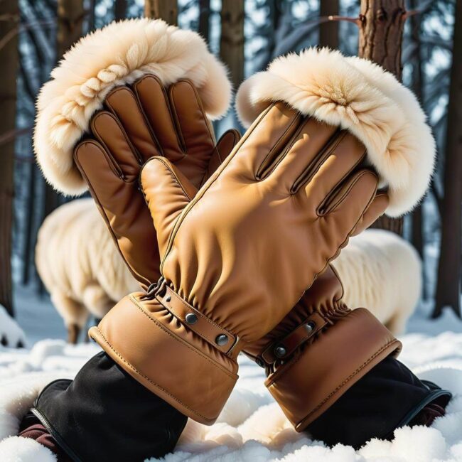 Rękawiczki skórzane na chłodne dni