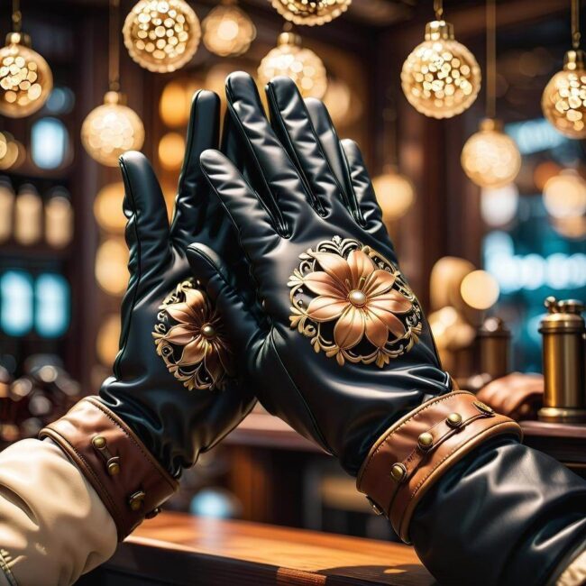 Rękawiczki z falbankami