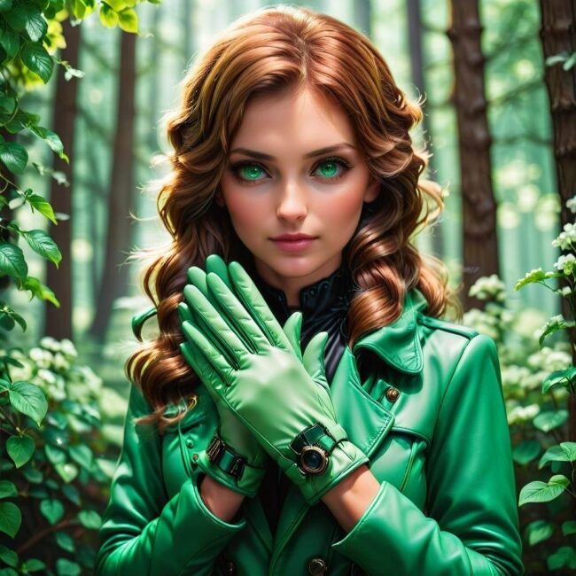 Rękawiczki zielone na święta