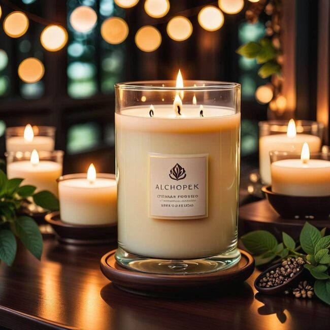 Sojowa świeca bez śladu węgla