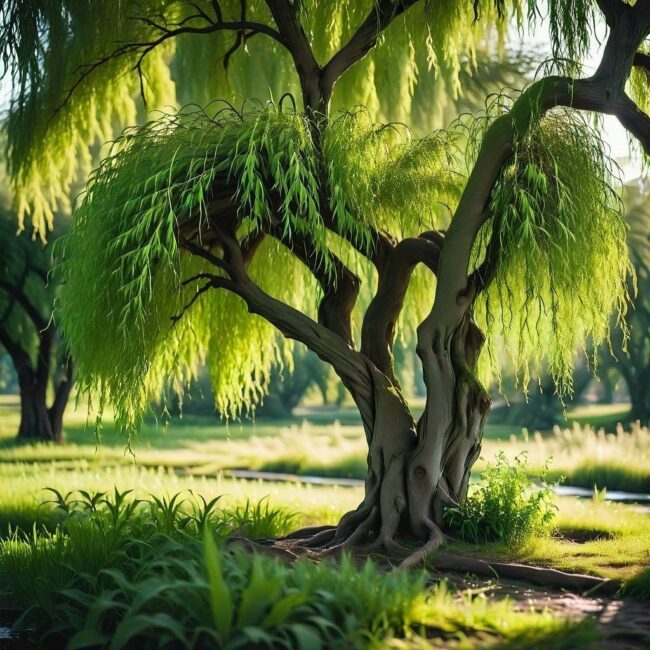 Tempo wzrostu wierzby płaczącej na różnych glebach